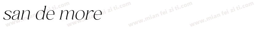 san de more字体转换